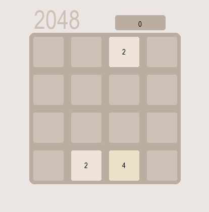 2048 Game Interface