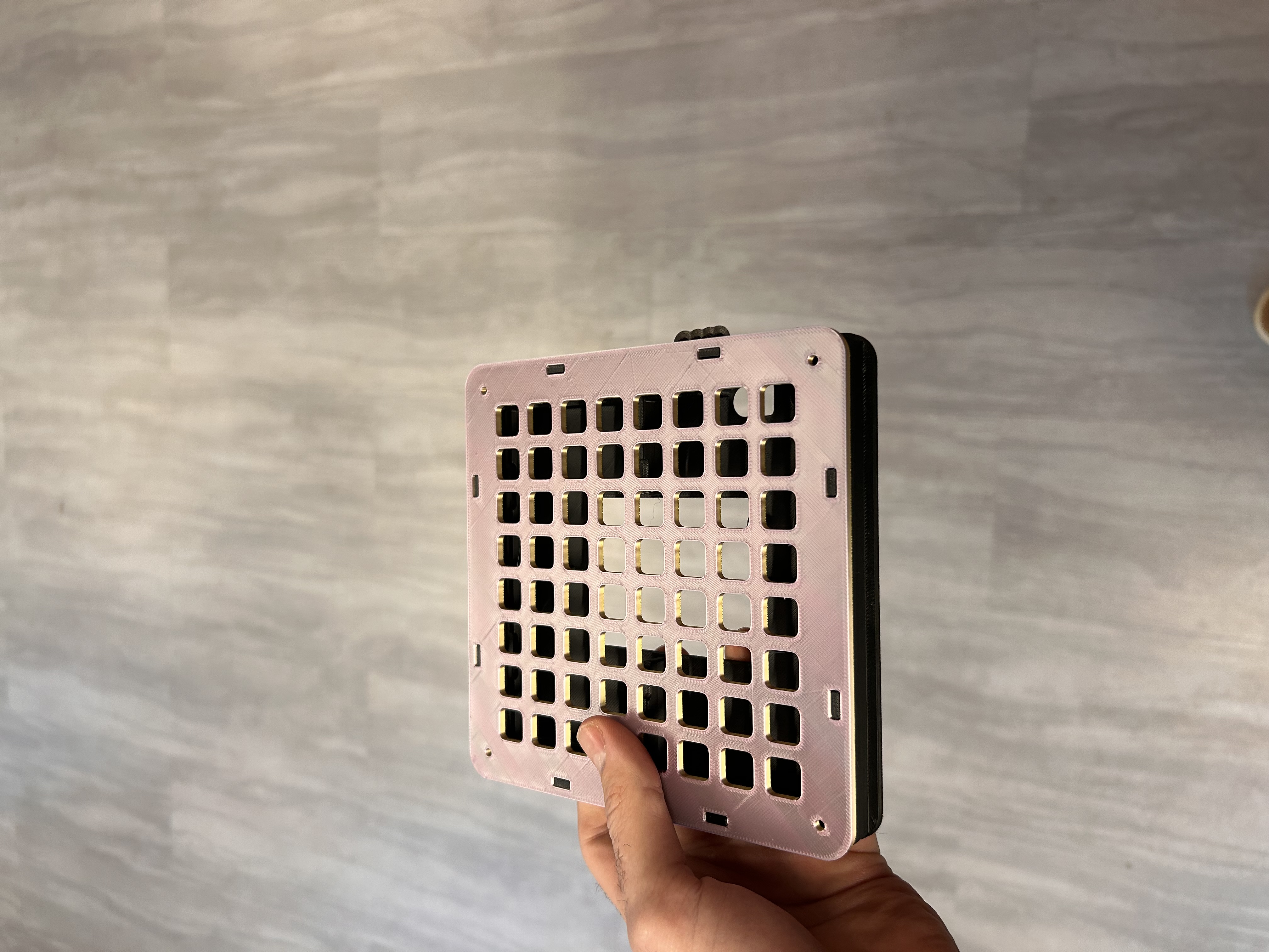 Early enclosure fit check with the assembled PCB